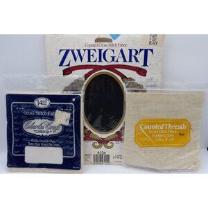Counted Cross Stitch Fabric (5pc) Assortment- Zweigart, Charles Craft & More